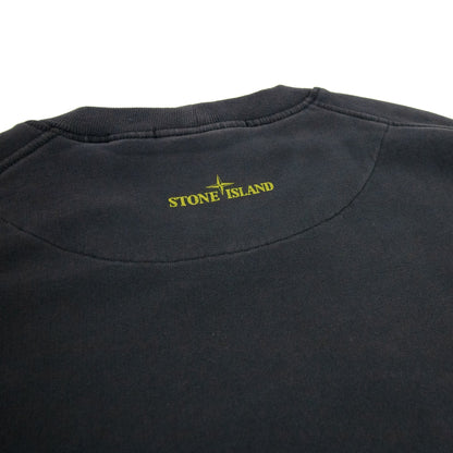 Stone Island 63086 Brushed Cotton Fleecelenticular One Print Dark Grey V0065