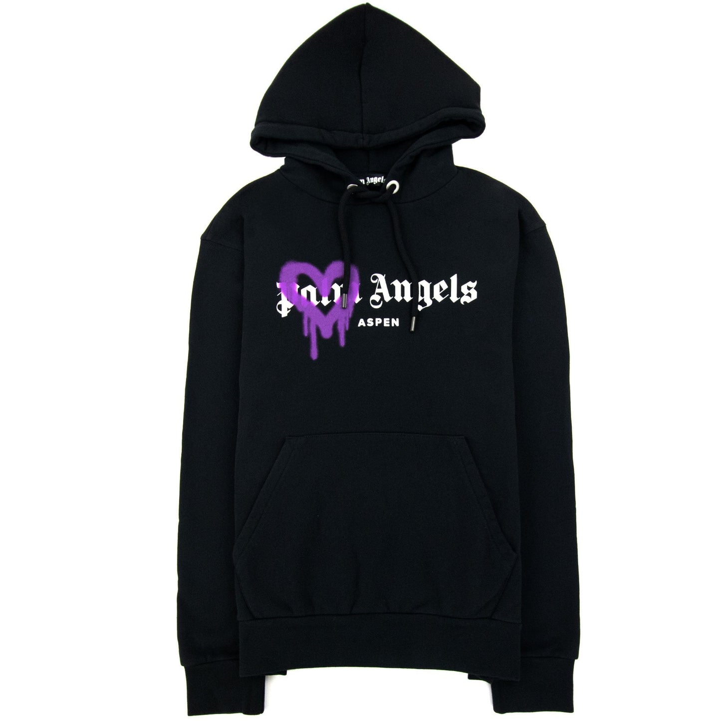Palm Angels Aspen Heart Sprayed Hoody Black/purple