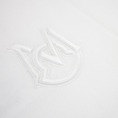 Moncler Embriodered Patch Logo S/s Polo White