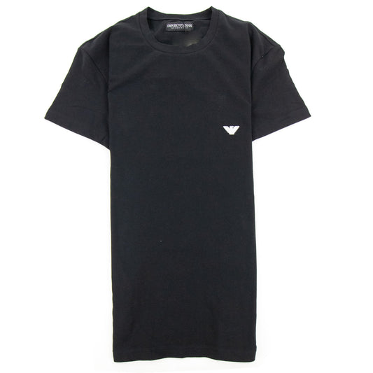Emporio Armani Embroidered Logo S/s T Shirt Black
