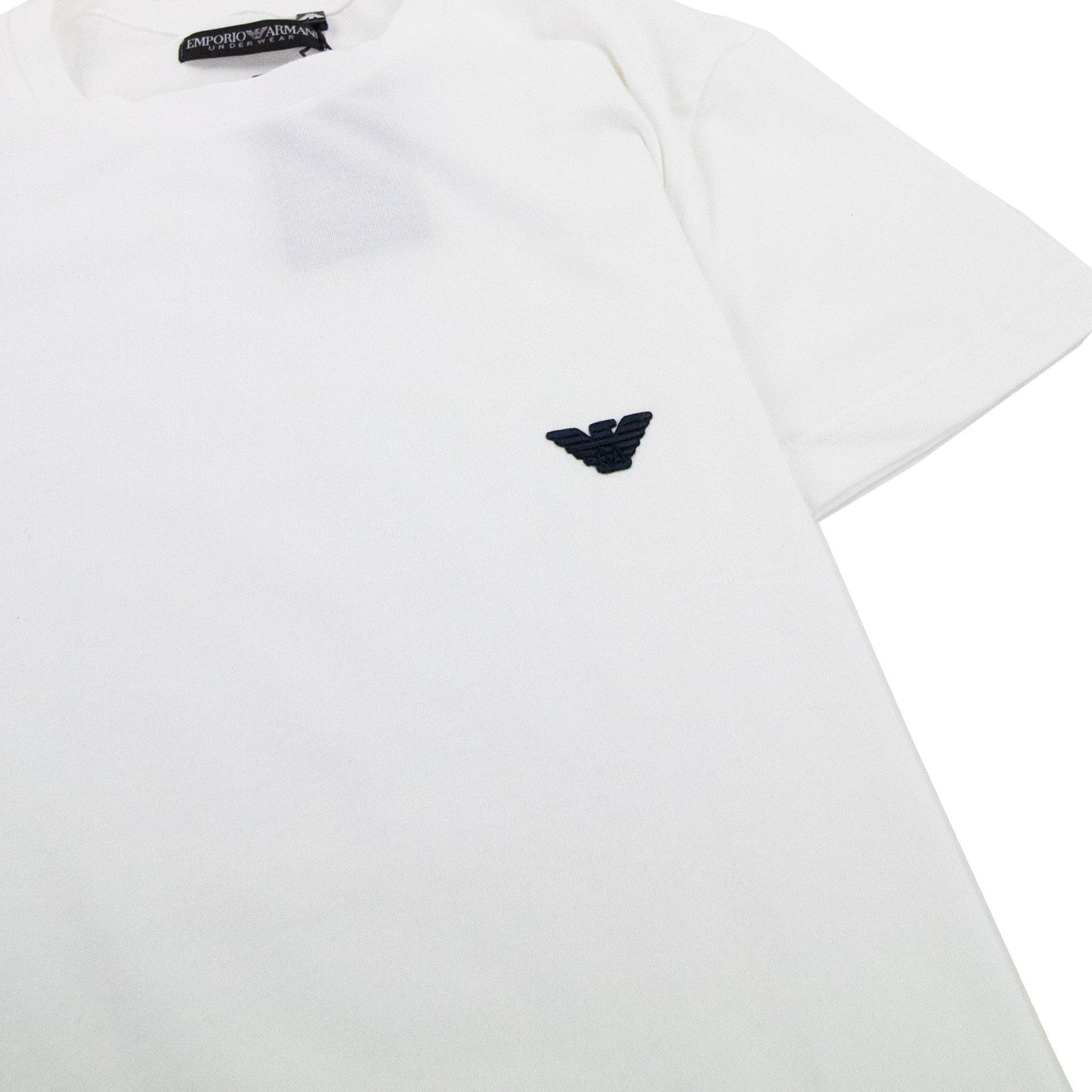 Emporio Armani Embroidered Logo S/s T Shirt White
