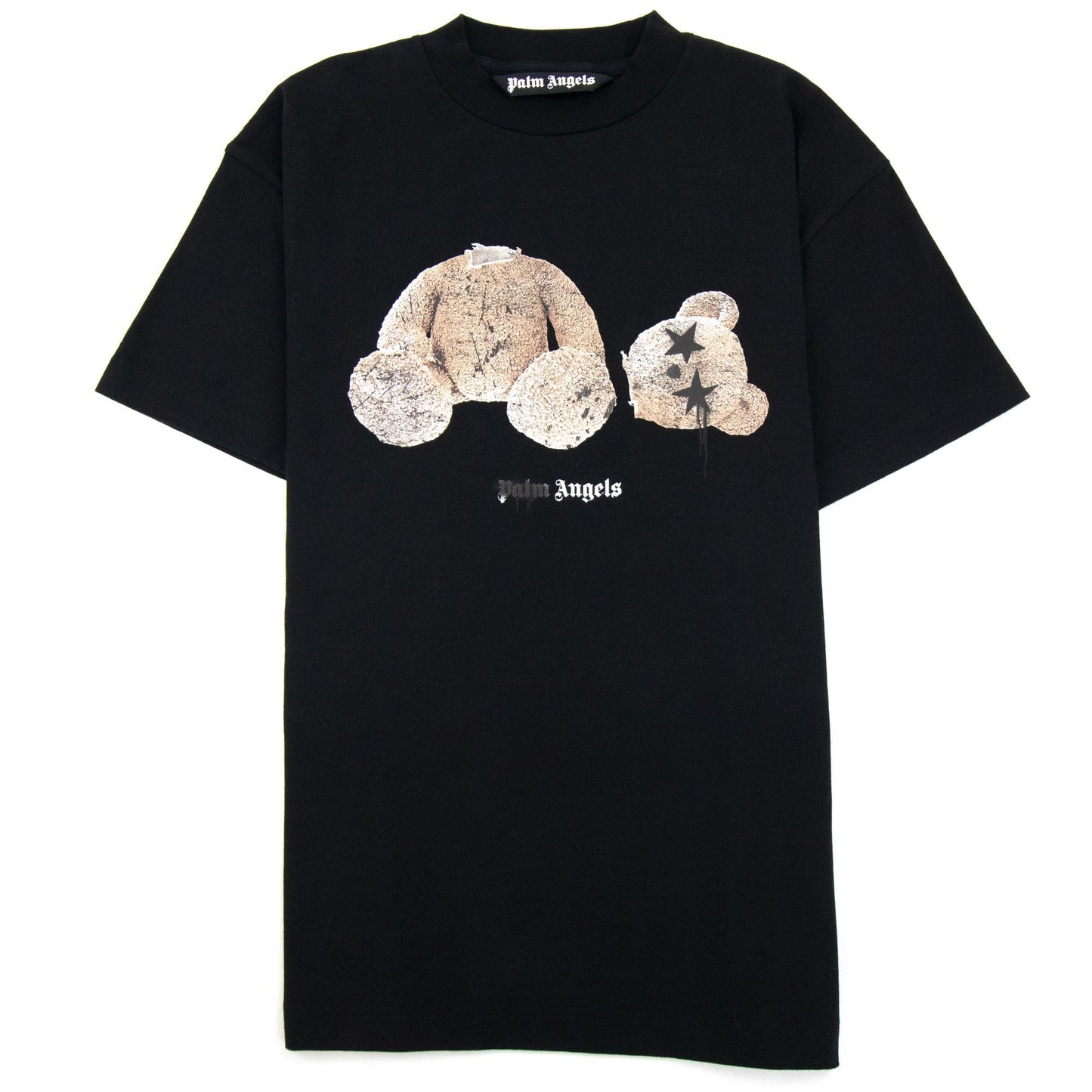 Palm Angels Spray Bear Classic T Shirt Black/brown