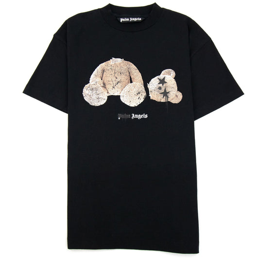 Palm Angels Spray Bear Classic T Shirt Black/brown