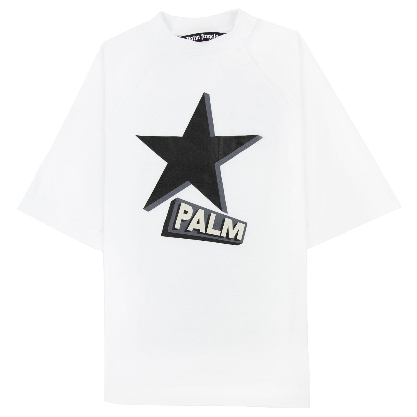 Palm Angels Rockstar Over Reglan T Shirt White/black