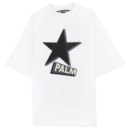 Palm Angels Rockstar Over Reglan T Shirt White/black
