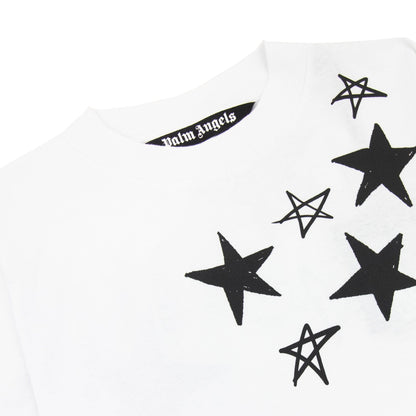 Palm Angels Shooting Stars Overlogo T Shirt White/black