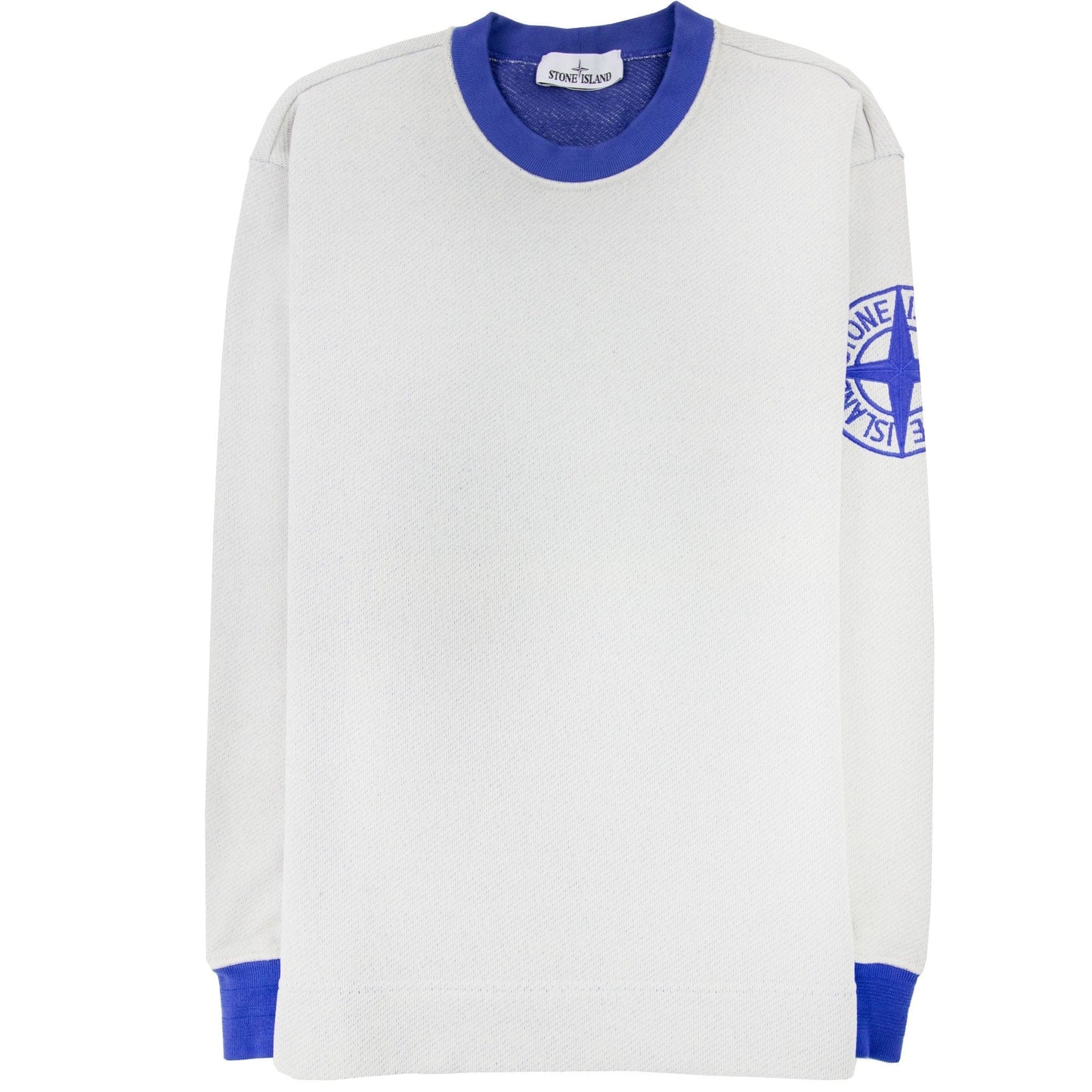 Stone Island 61237 Diagonal Weaved Polyester Cotton Fleece Periwinkle V0043