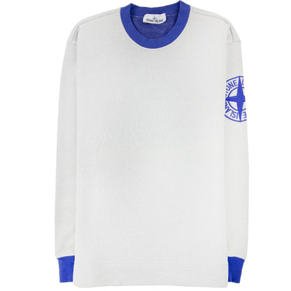 Stone Island 61237 Diagonal Weaved Polyester Cotton Fleece Periwinkle V0043