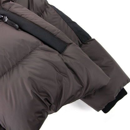 Burberry Detachable Sleeve Hooded Puffer Jacket Brown
