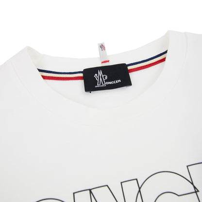 Moncler Logo Maglia Crewneck T Shirt White 034