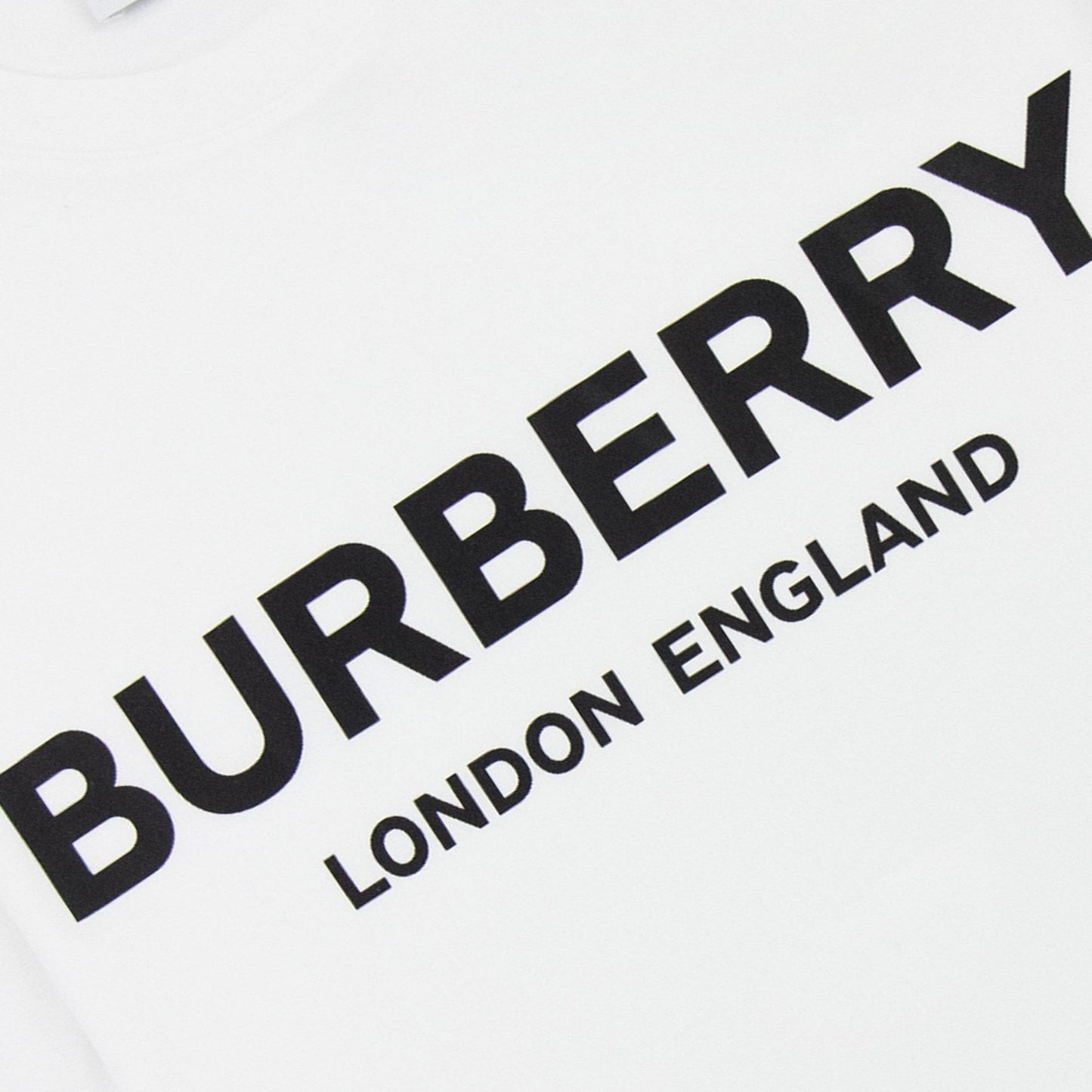 Burberry Logo Print T Shirt White
