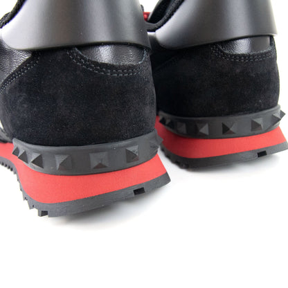 Valentino Camo Rockrunner Sneaker Black & Red