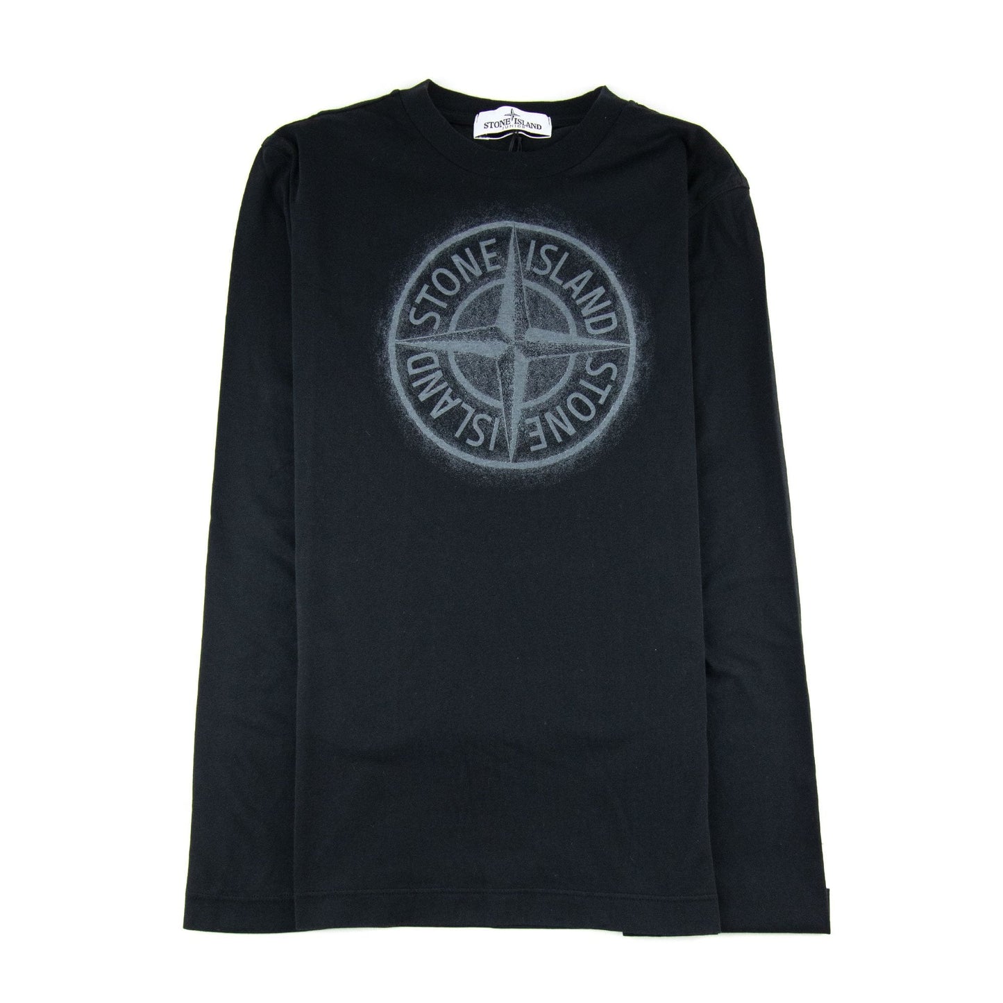 Stone Island Junior 21154 Compass L/s T Shirt Black Voo29
