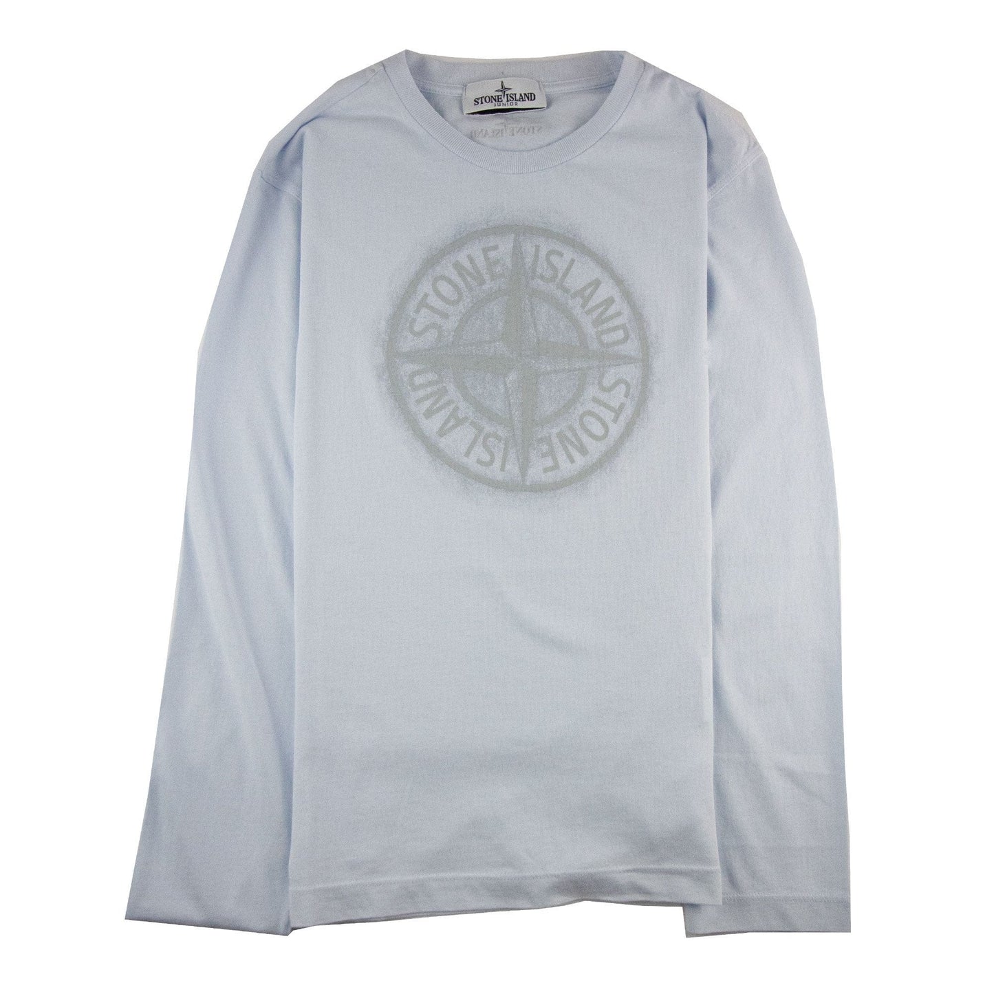 Stone Island Junior 21154 Compass L/s T Shirt Pale Blue V0040