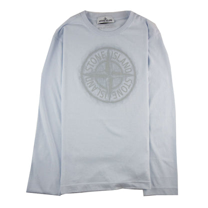 Stone Island Junior 21154 Compass L/s T Shirt Pale Blue V0040