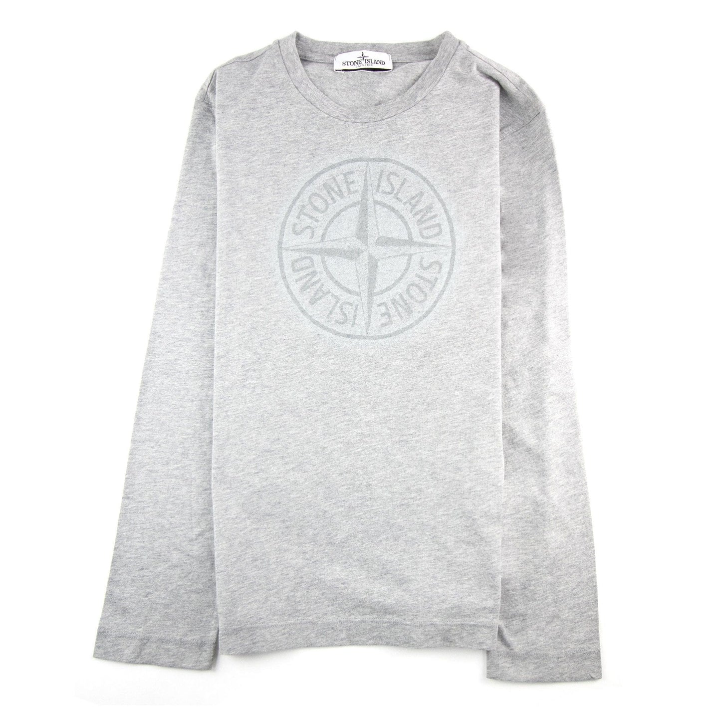 Stone Island Junior 21154 Compass L/s T Shirt Grey V1064