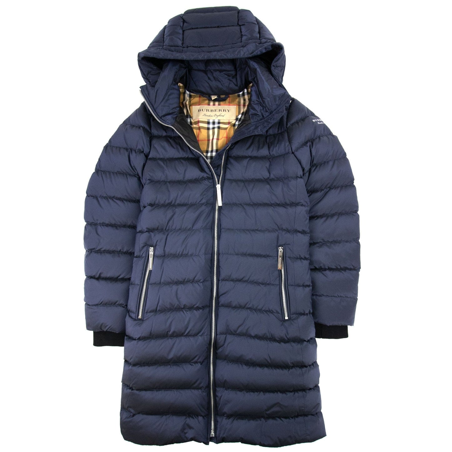 Burberry Limehouse Puffa Long Coat Navy Blue