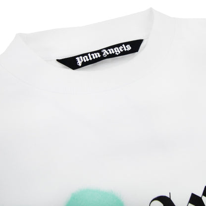 Palm Angels St Barth Sprayed T Shirt White/light Blue