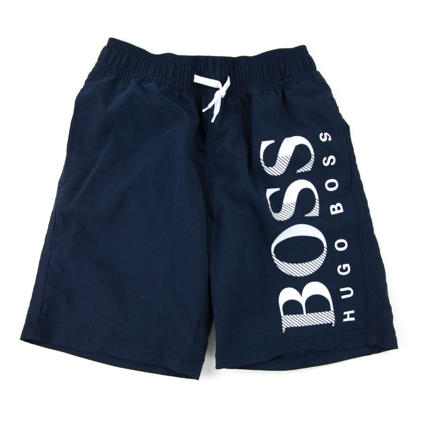 Hugo Boss Kids Thigh Branded Swimshorts Navy