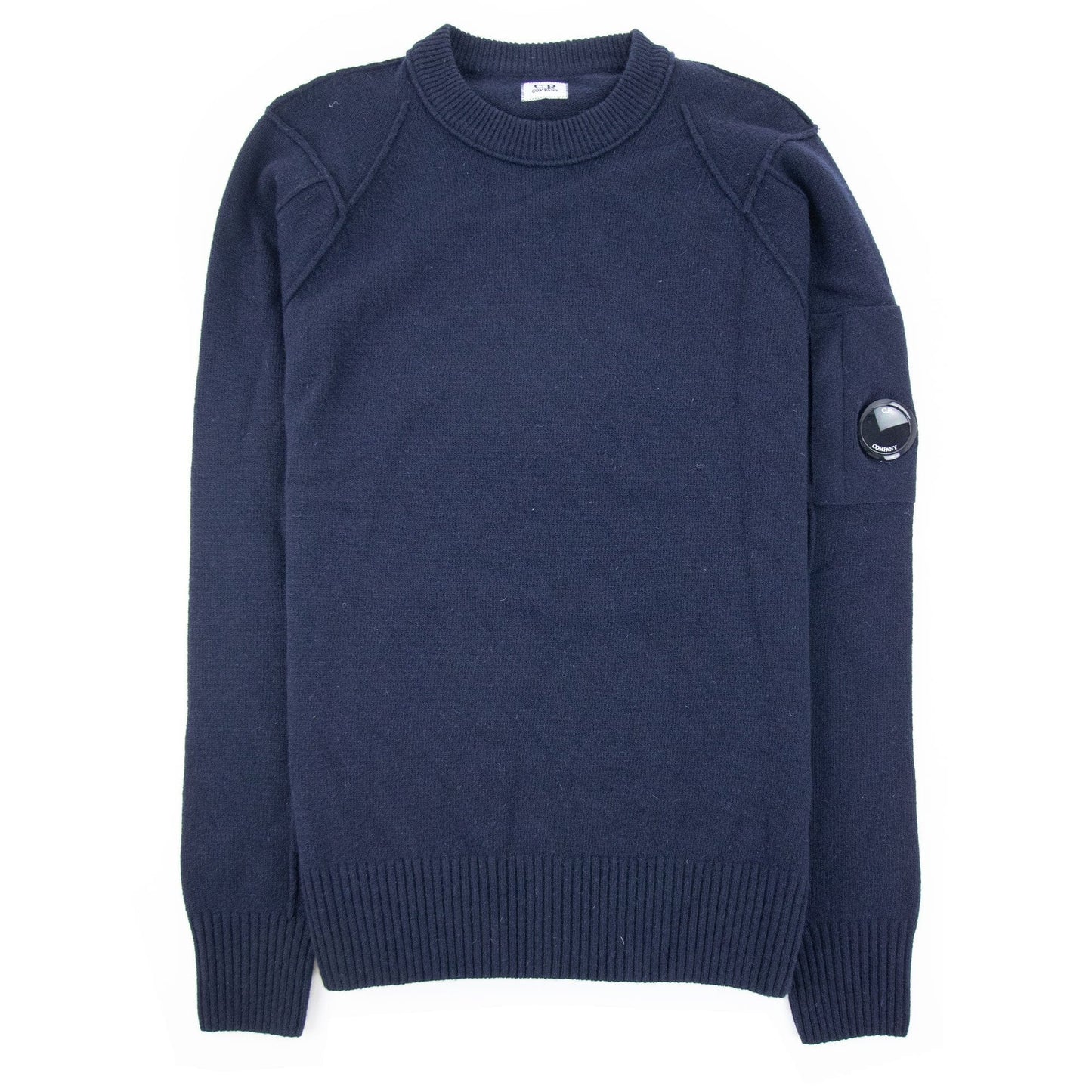 Cp Company Arm Lense Knitted Sweatshirt Navy 888