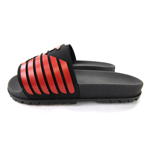 Emporio Armani GA Eagle Logo Rubber Sliders Black/red