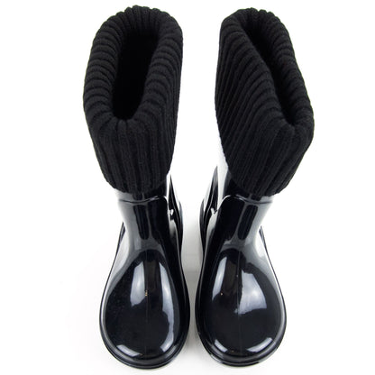 Moncler Junior Rain Boots Black 999
