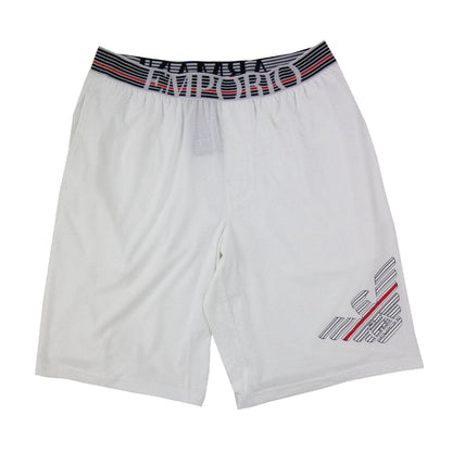 Emporio Armani Branded Waistline Pyjama Shorts White