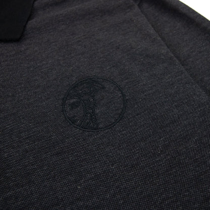 Versace Collection Embroidered Medusa Logo L/s Polo Black