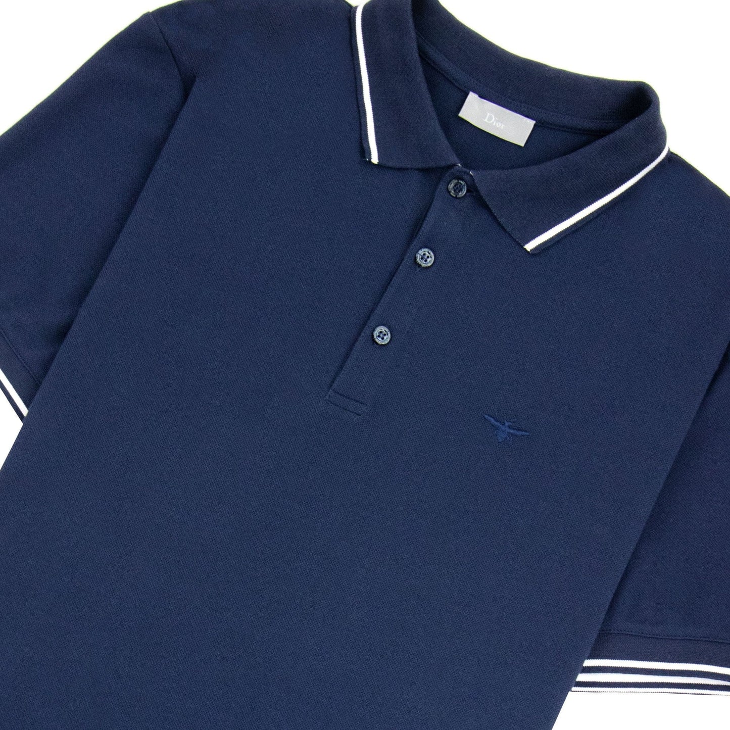 Christian Dior Bee Embroidery Polo S/s Navy