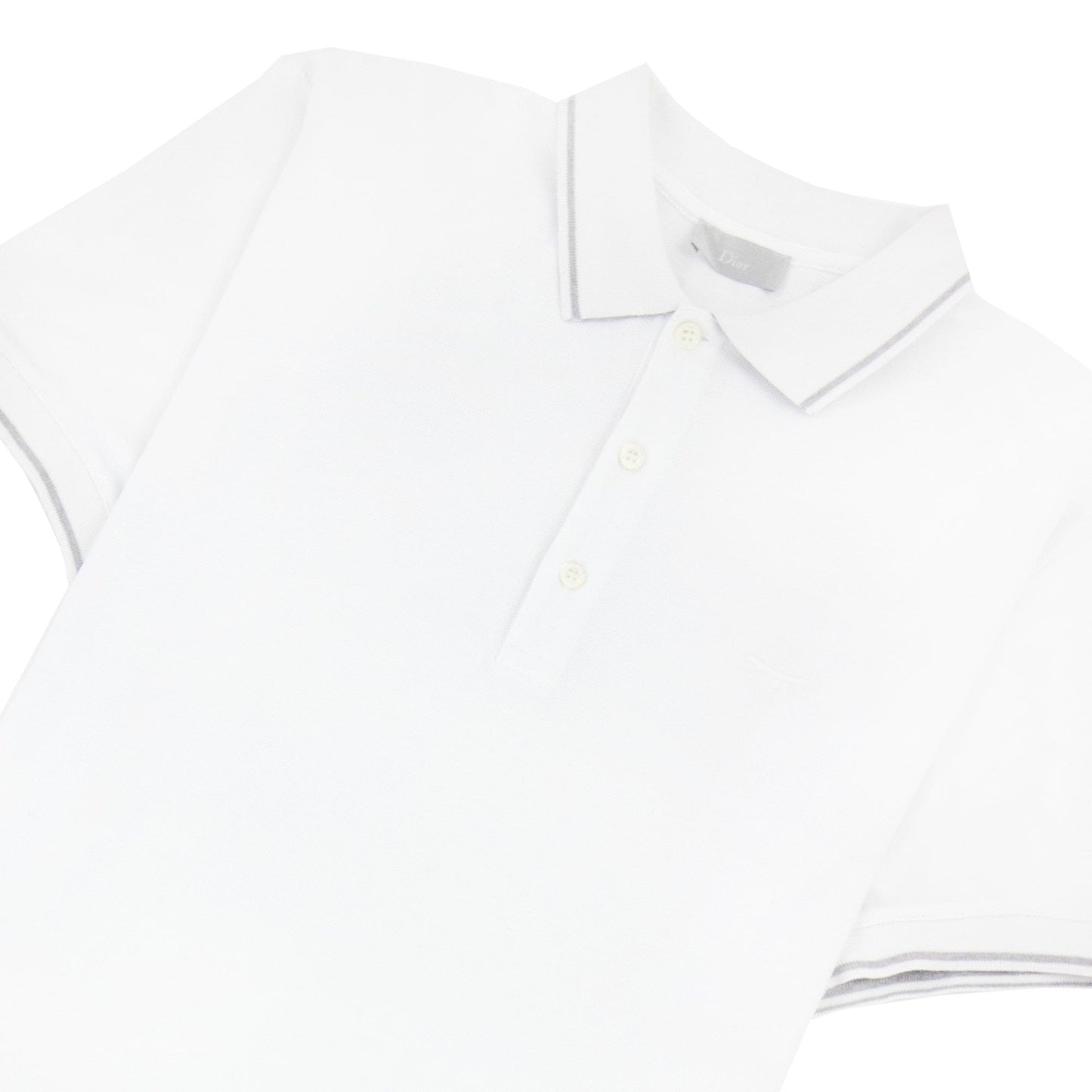 Christian Dior Bee Embroidery Polo S/s White