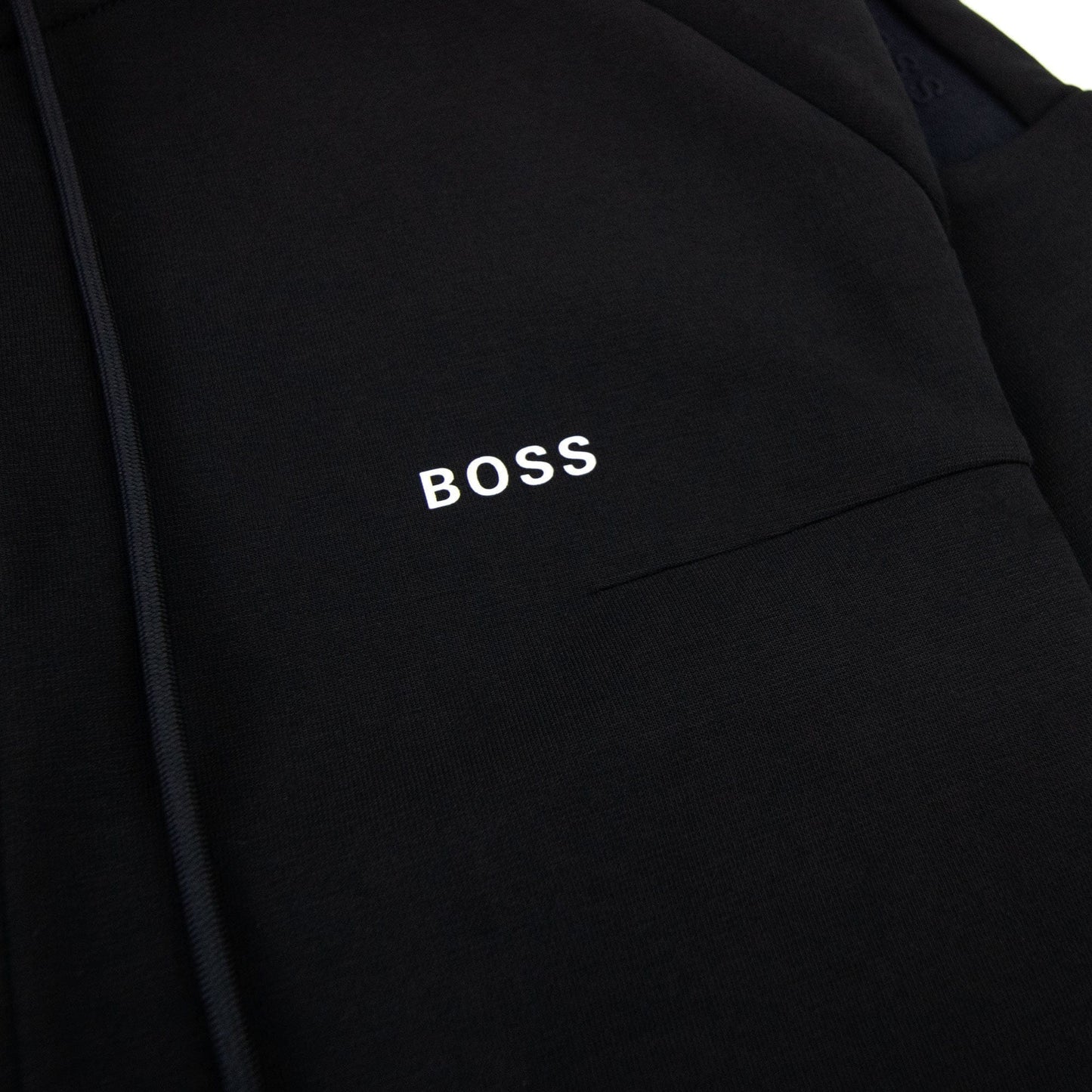 Hugo Boss Saggy 1 Logo Zip Up Sweatshirt Black 001