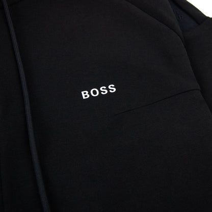 Hugo Boss Saggy 1 Logo Zip Up Sweatshirt Black 001