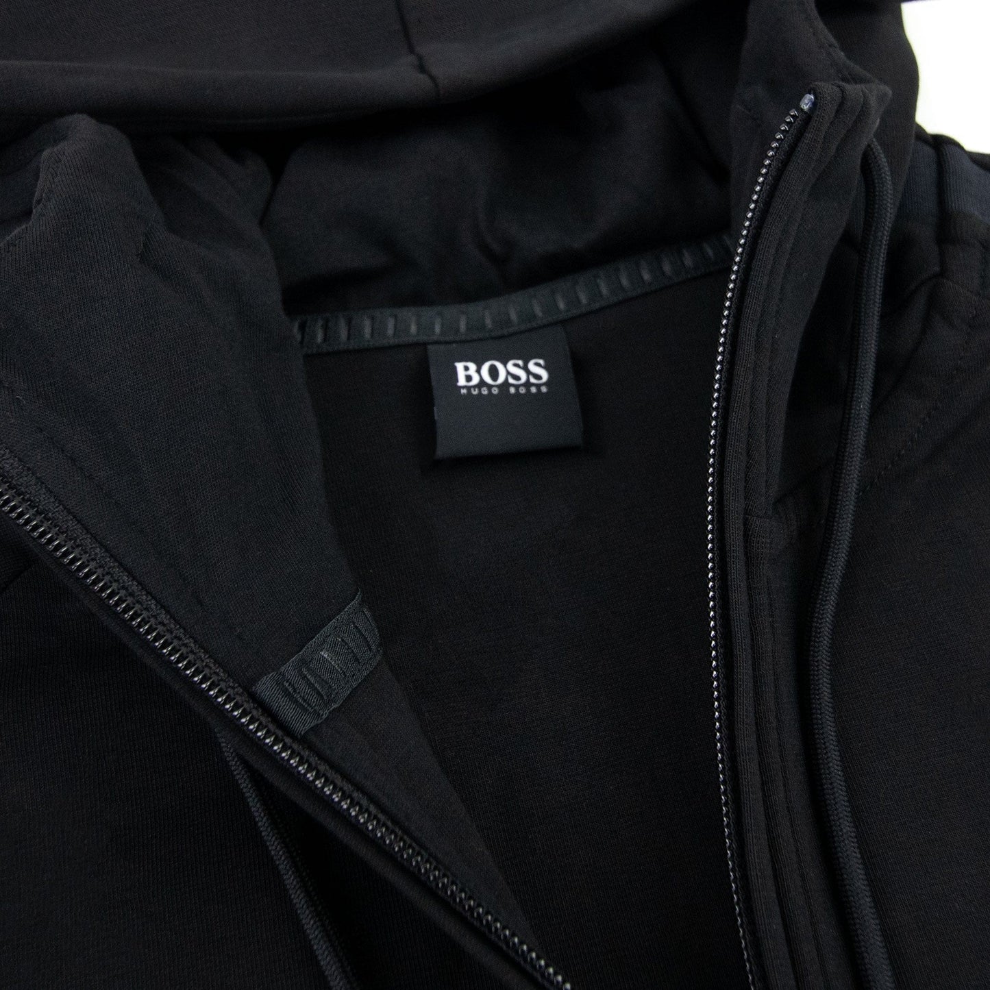 Hugo Boss Saggy 1 Logo Zip Up Sweatshirt Black 001
