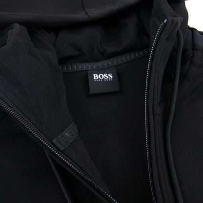 Hugo Boss Saggy 1 Logo Zip Up Sweatshirt Black 001