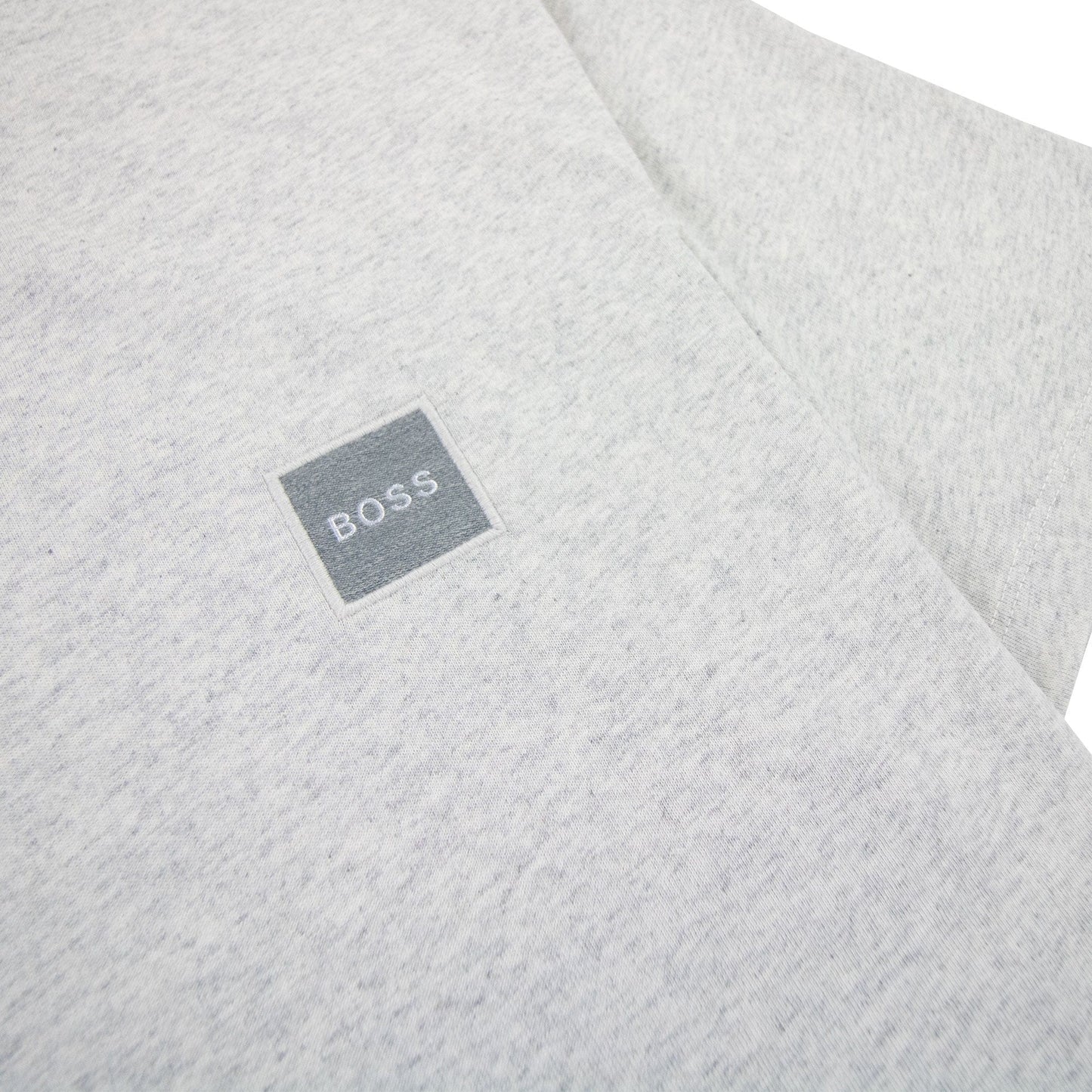Hugo Boss Tales 1 Patch Logo T Shirt Marl Grey