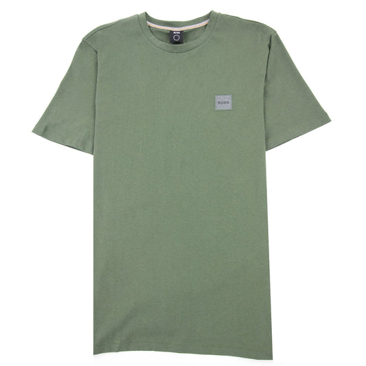 Hugo Boss Tales 1 Patch Logo T Shirt Green