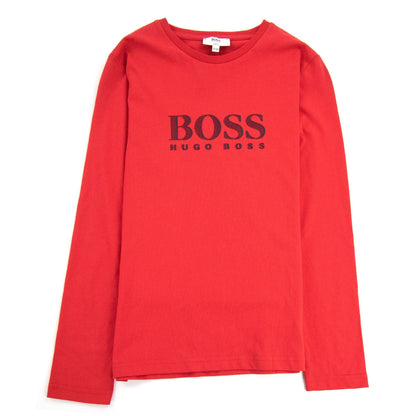 Hugo Boss Kids J25986 Classic Logo T Shirt Red