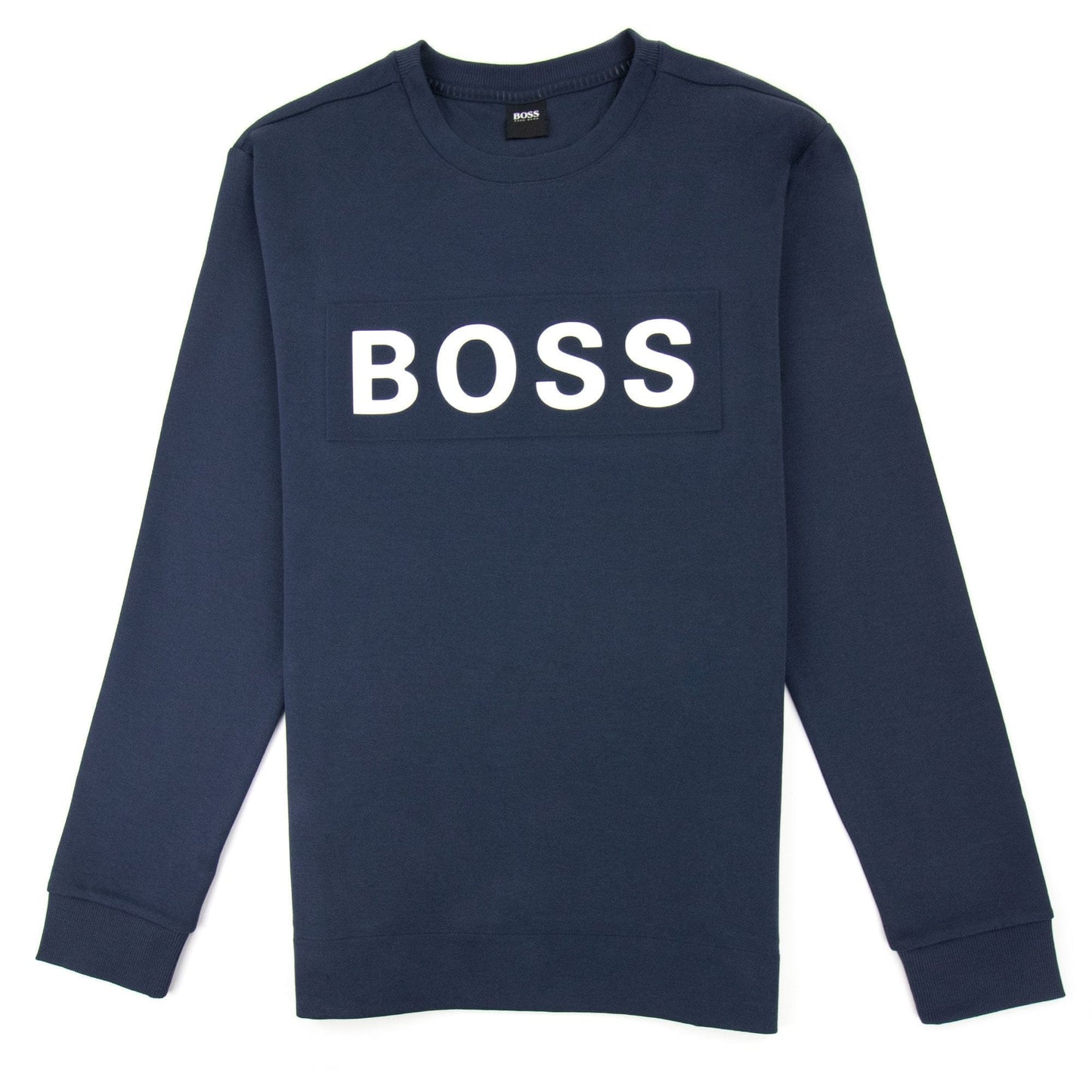 Hugo Boss Salbo 1 Printed Logo Sweatshirt Navy 410