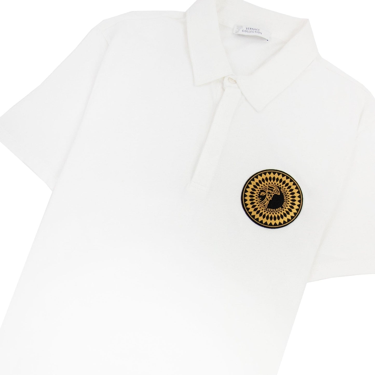 Versace Collection Rubber Logo Medusa Polo White