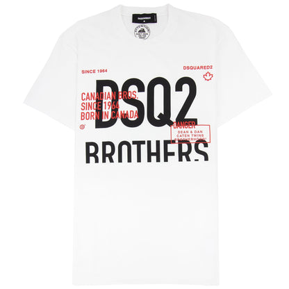 Dsquared2 Dsq2 Bro Cool T Shirt White 100