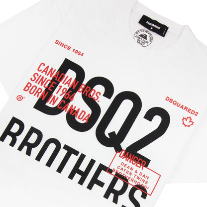 Dsquared2 Dsq2 Bro Cool T Shirt White 100