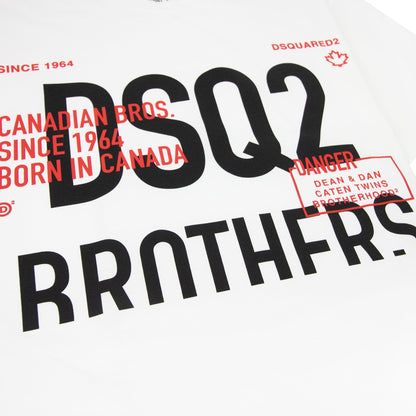 Dsquared2 Dsq2 Bro Cool T Shirt White 100