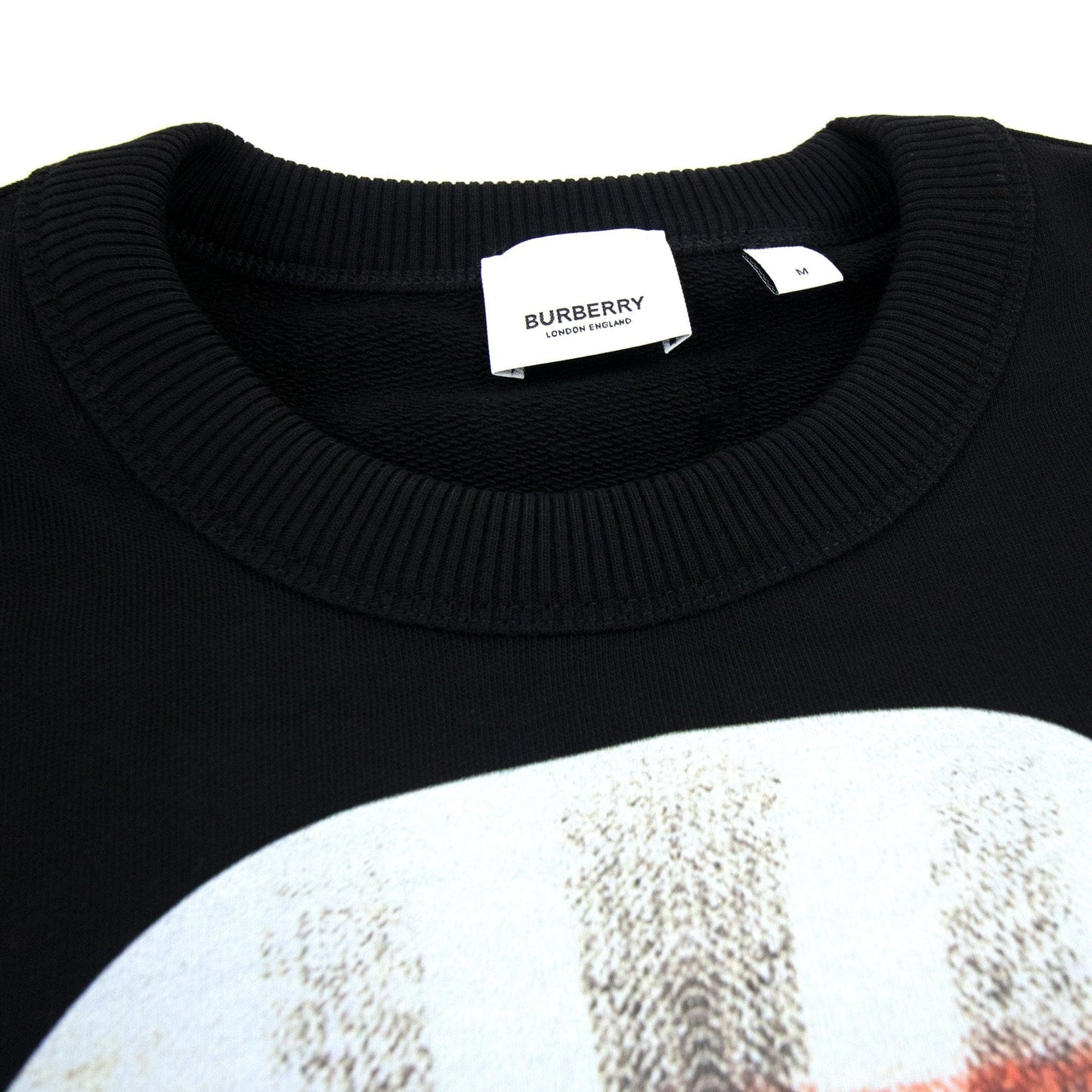 Burberry Thomas Bear Print Cotton Sweatshirt Black