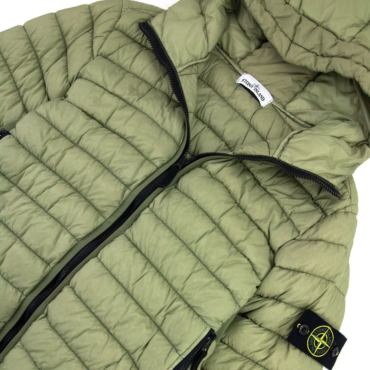 Stone Island Lightweight Down Puffa Jacket Green V0055
