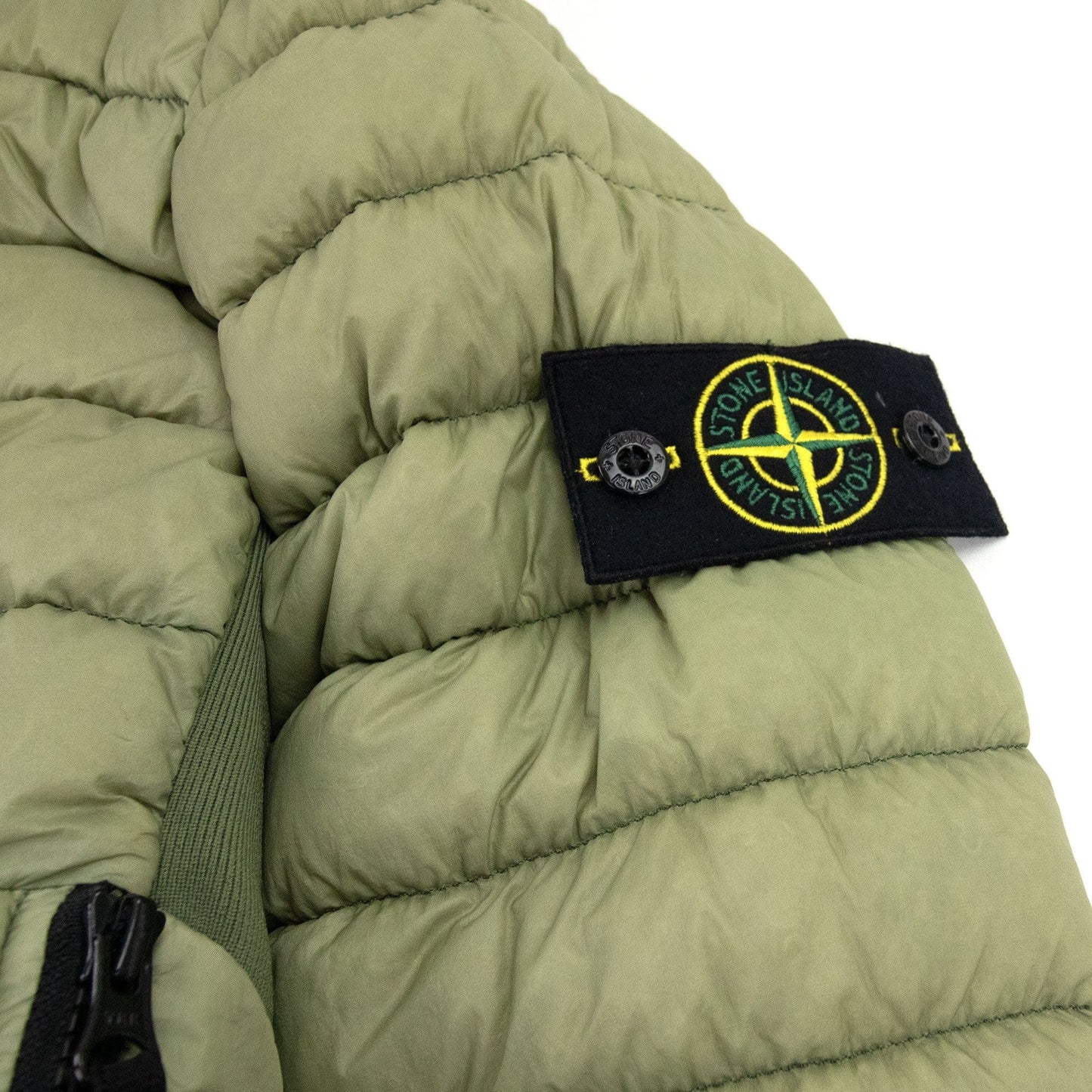 Stone Island Lightweight Down Puffa Jacket Green V0055