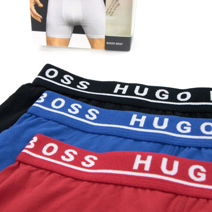Hugo Boss Three Pack Of Stretch Cotton Boxer Multi
