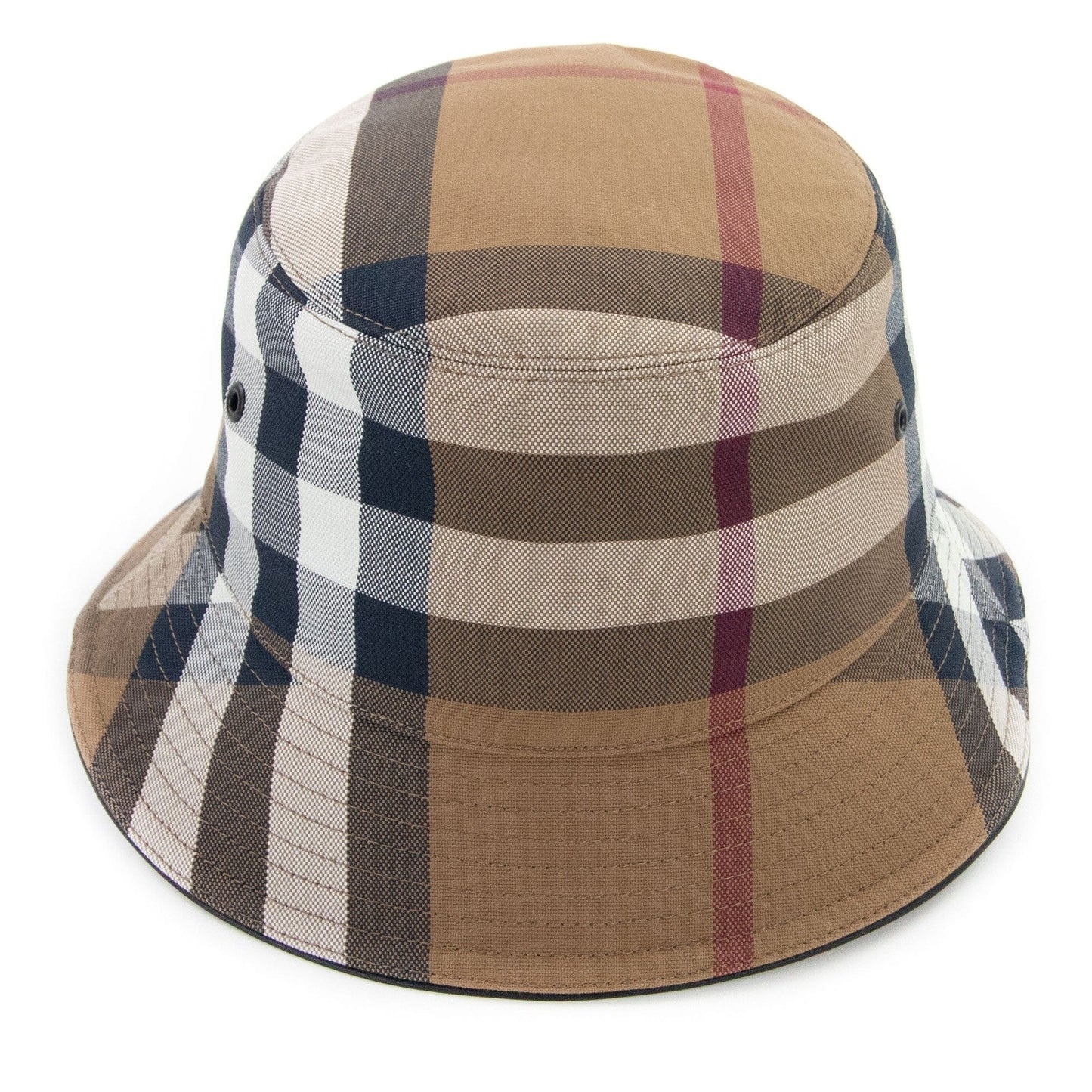Burberry Check Cotton Canvas Bucket Hat Birch Brown
