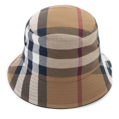 Burberry Check Cotton Canvas Bucket Hat Birch Brown