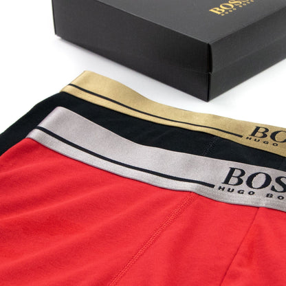 Hugo Boss 2 Pack Trunks Black & Red