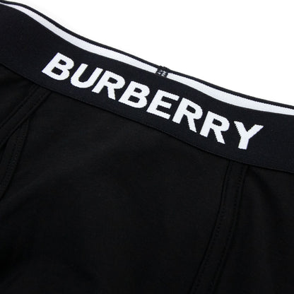 Burberry Logo Detail Stretch Cotton Boxer Shorts Black